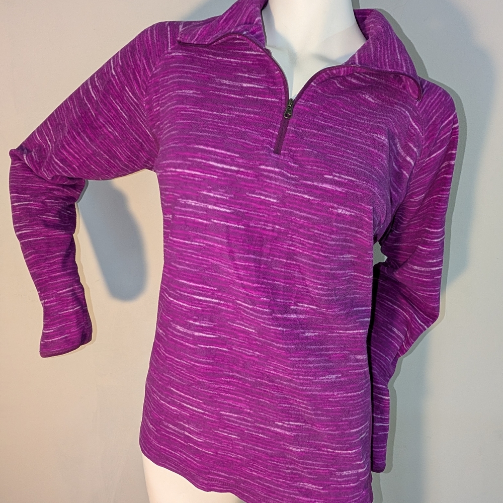 Columbia Women's Purple Heathered Quarter-Zip Sweatshirt